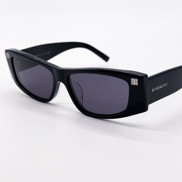 NEW GIVENCHY GV40048F 01A SHINY BLACK/GREY WOMEN SUNGLASSES GIVENCHY main image 4